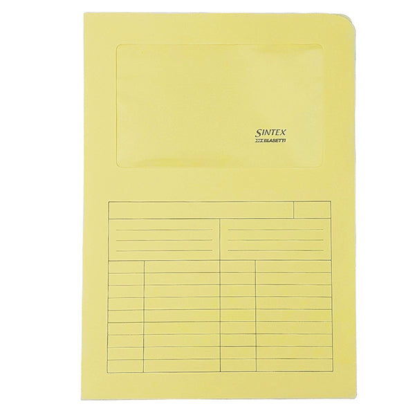 Cartelline a L con finestra Sintex - 120 gr - A4 - colori assortiti - SintexBox 150 pz - Blasetti