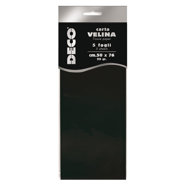 CONFEZIONAMENTO- COD 12455/2- CARTA VELINA 50x76 20 GR METALLIZZATA- BUSTA DA 5 FOGLI