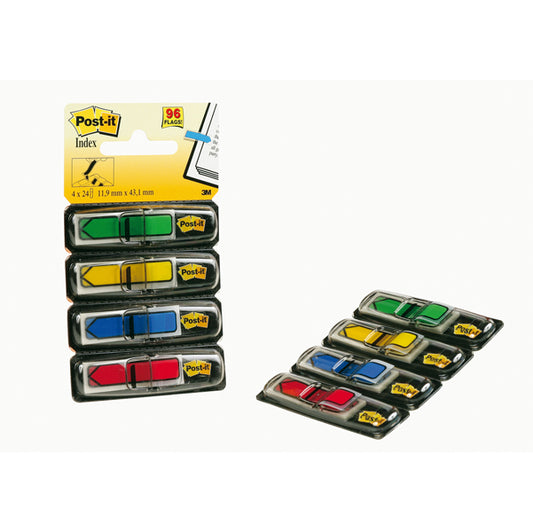 CANCELLERIA-COD 7000144924- POST IT INDEX MINI FRECCIA 684-ARR3 4 COLORI CF. 96 PZ.