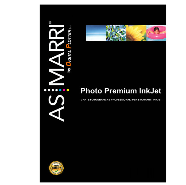 Carta fotografica inkjet A4 premium 270 g/m² lucida bianca 40 fogli – As Marri