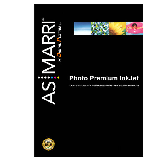 Carta fotografica inkjet A4 premium 270 g/m² lucida bianca 40 fogli – As Marri