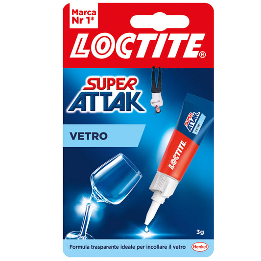colla super attak vetro - 3 gr - trasparente - Loctite