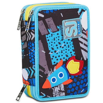 SCUOLA- COD 30C202428- ASTUCCIO 3 ZIP GO TO SPACE