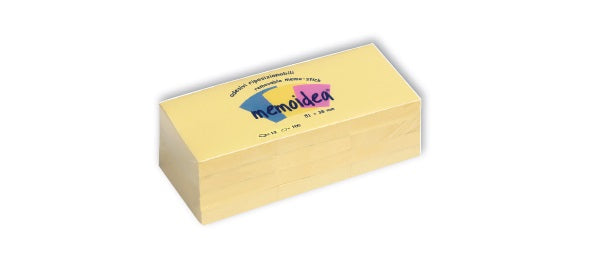 Foglietti adesivi giallo tenue 51x38 - confezione da 12 blocchetti