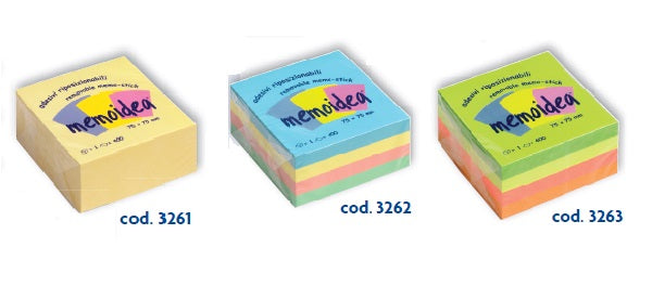 CANCELLERIA- COD 3261- POST IT MEMOIDEA CUBO