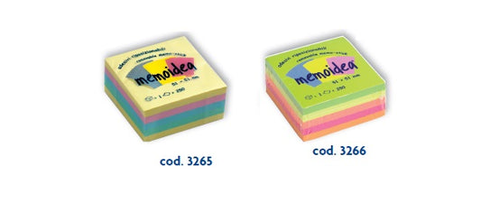 CANCELLERIA-  COD 3265- POST IT MEMOIDEA MINI CUBO