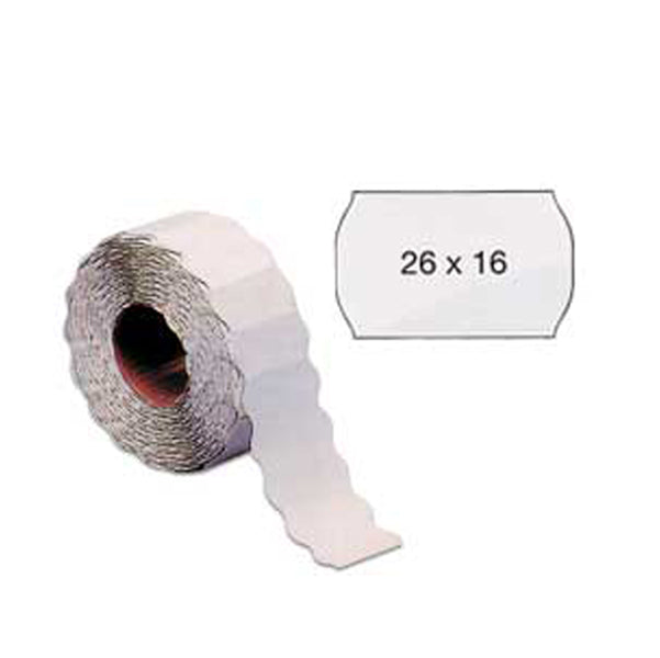 Etichette per prezzatrice a onda removibili 26 × 16 mm bianche Markin – rotolo da 1.000
