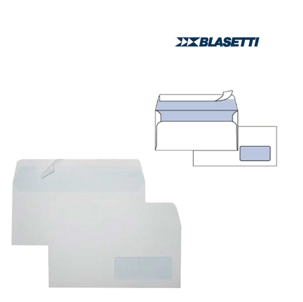buste in carta bianco formato commerciale 11x23 con finestra