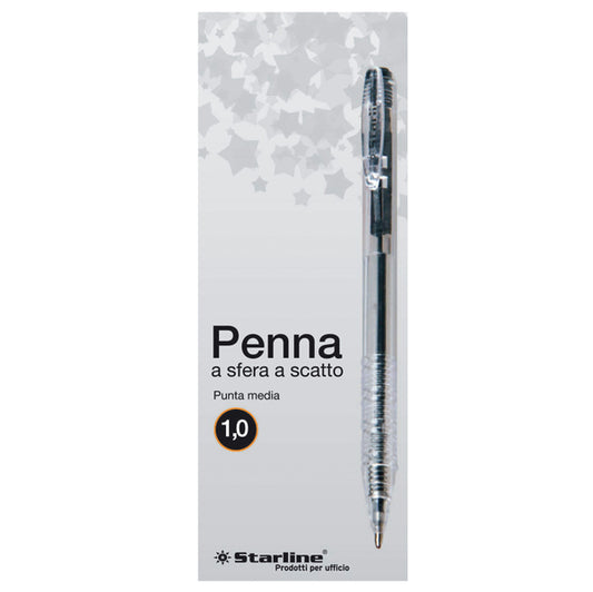 SCRITTURA-COD STL1005- PENNA A SFERA A SCATTO STARLINE 1.0 CF.20 PZ.