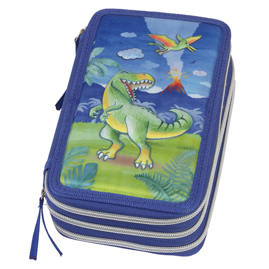 SCUOLA- COD 573041- ASTUCCIO 3 ZIP DINOSAUR EDITION