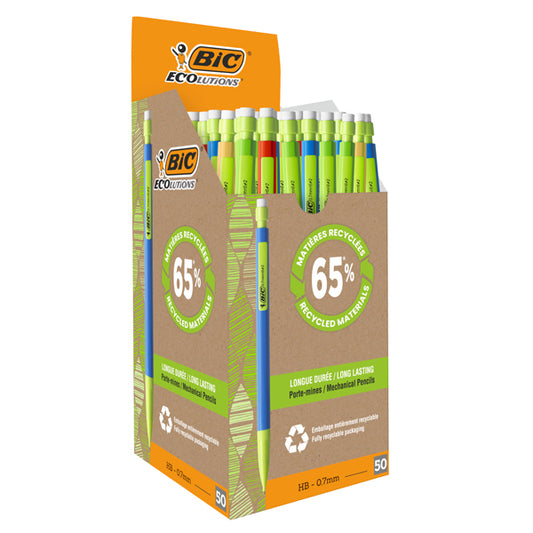 Portamine BIC Matic Ecolution 0,7 mm – Confezione 50 Pezzi Usa e Getta