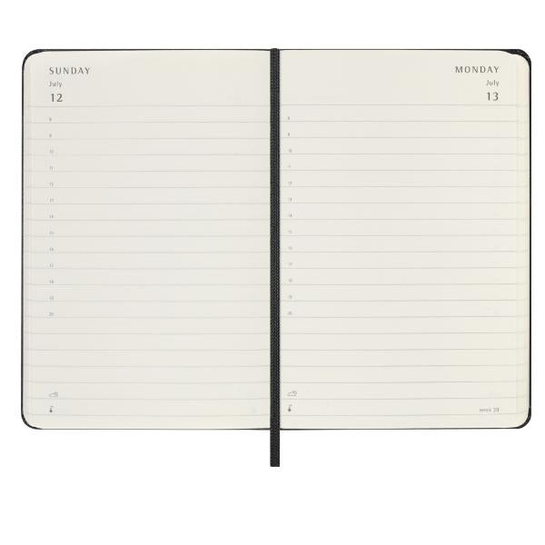 Agenda giornaliera Pocket 2027 nera con copertina rigida Moleskine