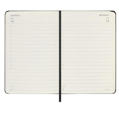 Agenda giornaliera Pocket 2027 nera con copertina rigida Moleskine