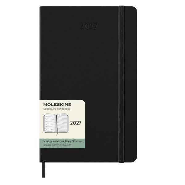 Agenda settimanale Large 2027 - copertina rigida nero