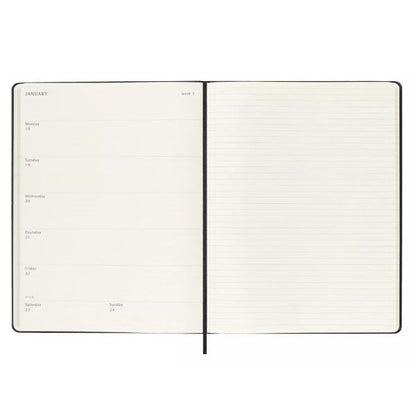 Agenda settimanale XL 2027 - copertina rigida nero