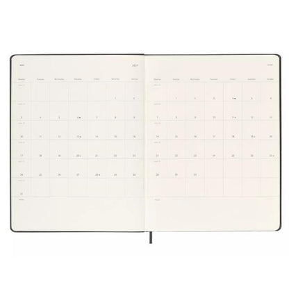 Agenda settimanale XL 2027 - copertina rigida nero