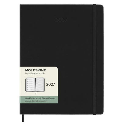 Agenda settimanale XL 2027 - copertina rigida nero