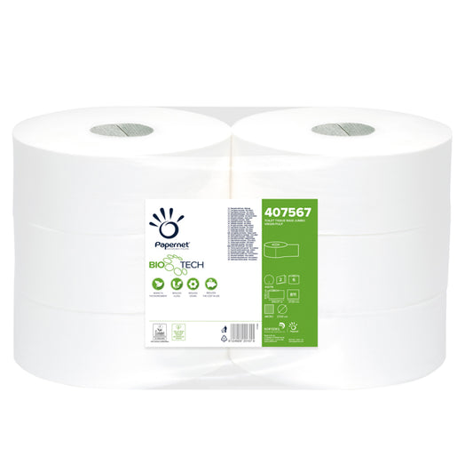 Carta igienica Maxi Jumbo Bio Tech 2 veli 300 mt conf. 6 rotoli – Papernet