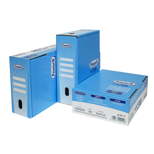 Buste forate la 500 superior lisce 22 x 30 cm trasparenti Favorit - 500 pezzi