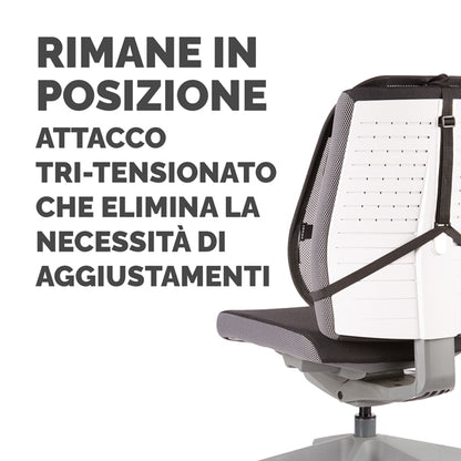 Supporto schiena office suites - 50 x 45 x 20 cm - in tessuto a rete - nero - Fellowes
