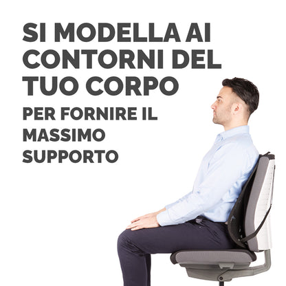 Supporto schiena office suites - 50 x 45 x 20 cm - in tessuto a rete - nero - Fellowes