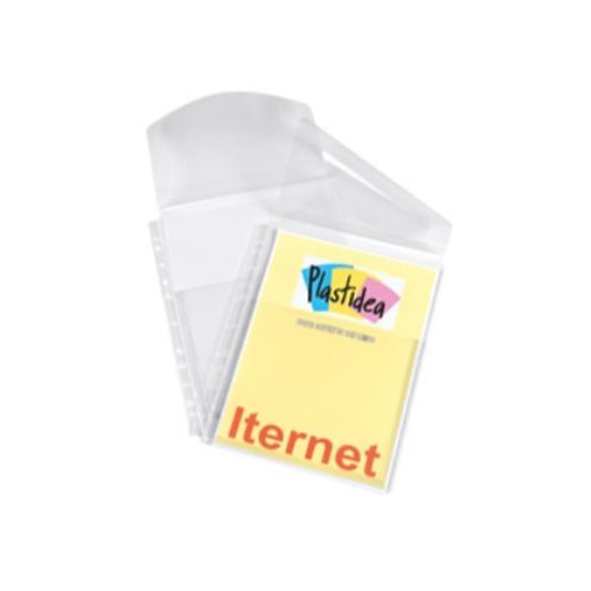 Buste Forate A4 22x30 PPL con Soffietto 3cm e Lembo di Chiusura Conf. 10 pz - Iternet