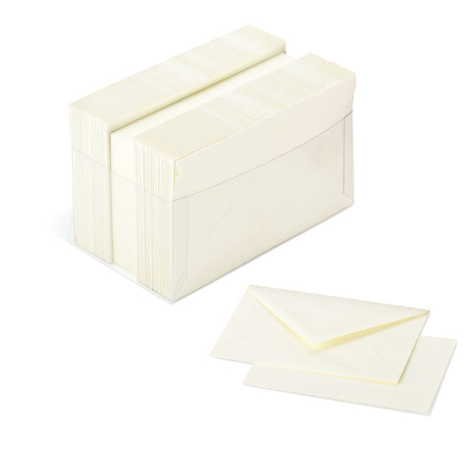 BIGLIETTI E BUSTE FAVINI COLORE AVORIO 7,2X11 - CONFEZIONE 100+100