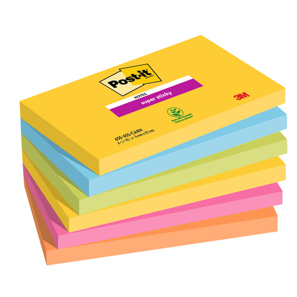 CANCELLERIA-COD 7100259082- POST IT SUPER STICKY 655 76x127 6SS-