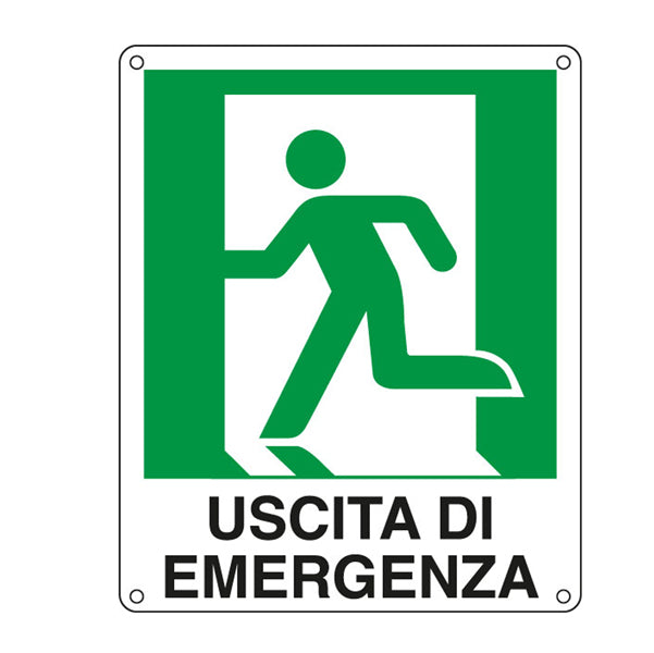 Cartello Segnalatore – Uscita di Emergenza (Sinistra)
