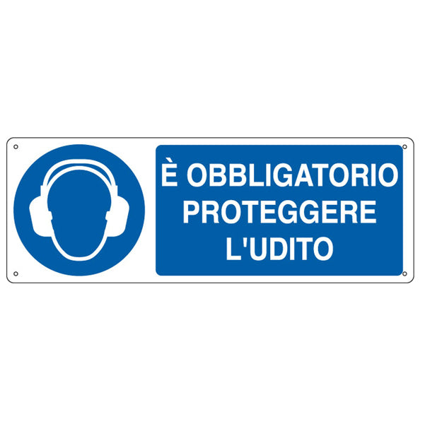 Cartello Segnalatore – È Obbligatorio Proteggere l'Udito