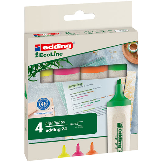 Evidenziatore 24 Ecoline Astuccio 4 Colori | Edding