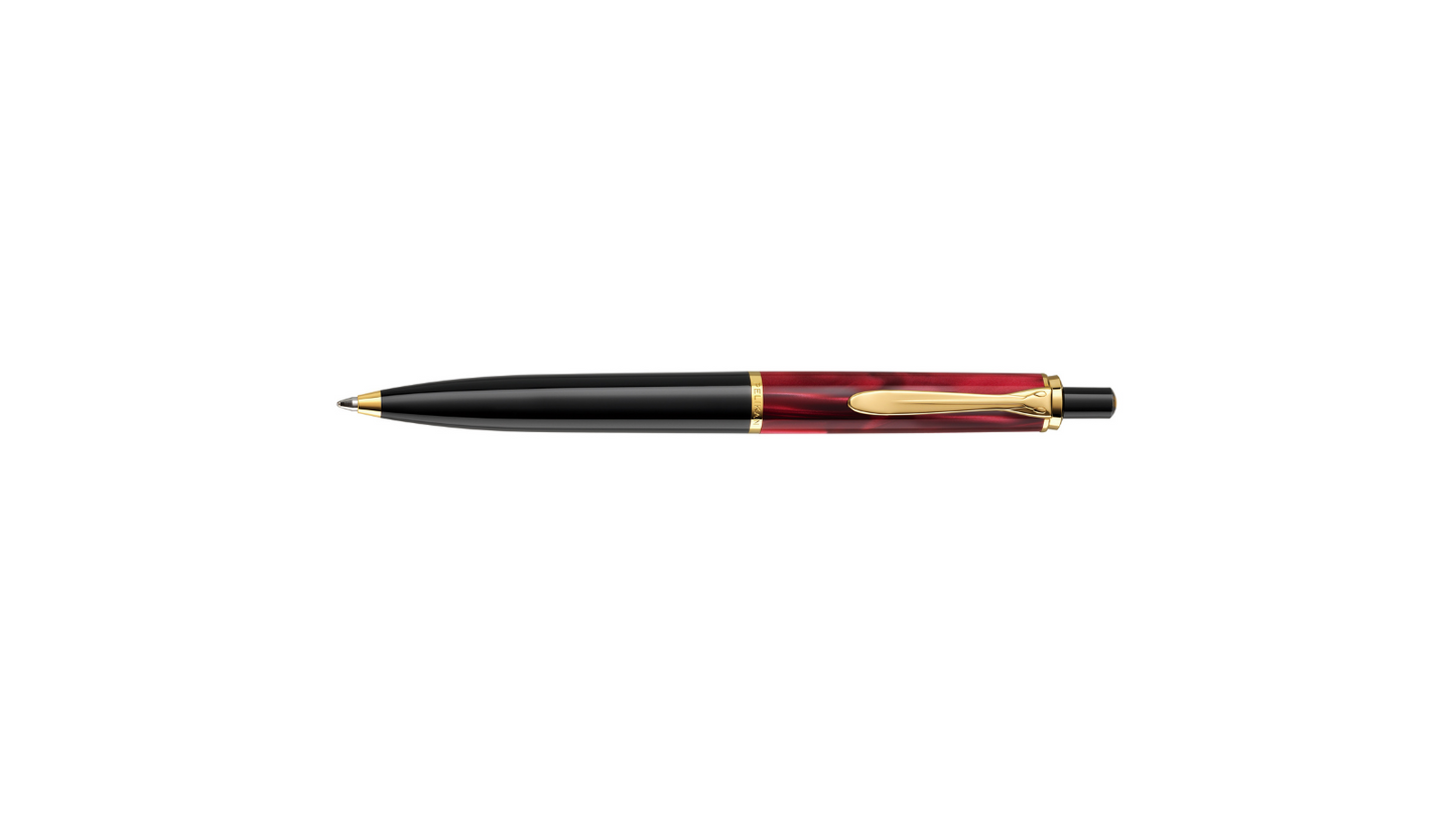 Penna a Sfera K200 Red Marbled Special Edition 2025 Resina Marmorizzata Finiture Oro – Pelikan