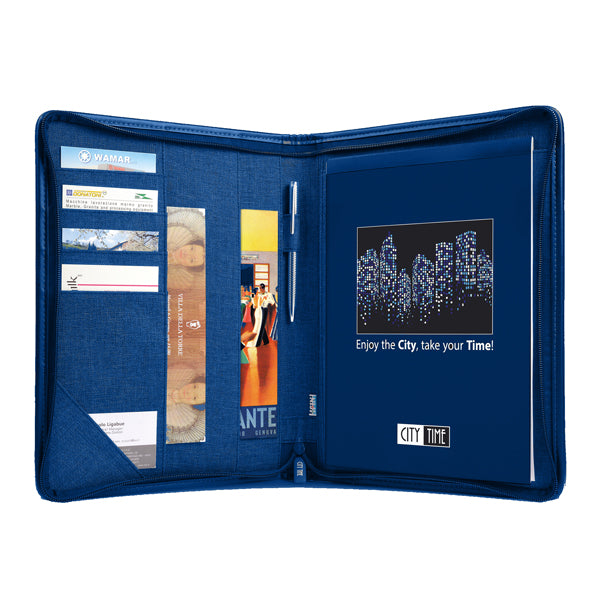 Portablocco City Time Spinner A4 in Tessuto con Zip – Nero o Blu