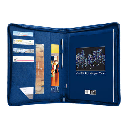 Portablocco City Time Spinner A4 in Tessuto con Zip – Nero o Blu