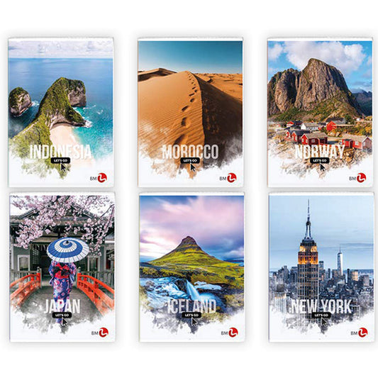 Quaderno A4 Travel Fantasia 40+2 Fogli – BM
