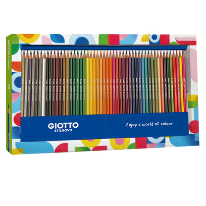 Matite Colorate Stilnovo Fusto Esagonale Mina Morbida e Resistente 3 Formati 12-24-50 pz – Giotto