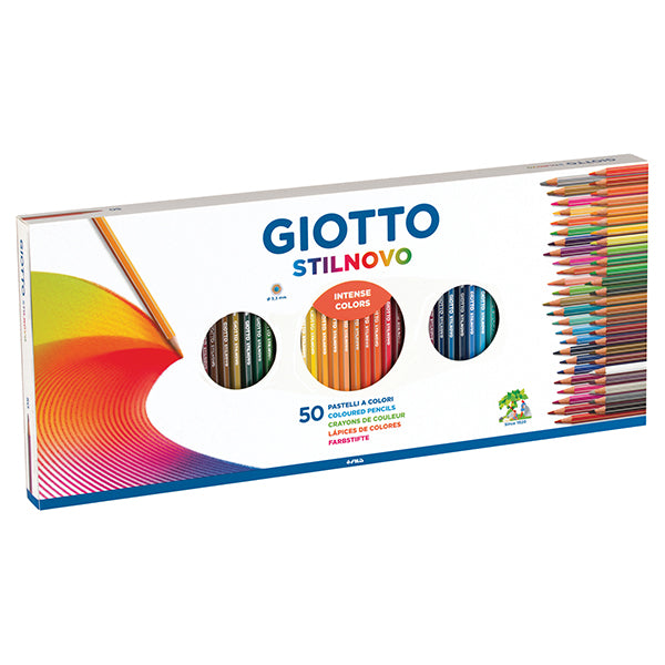 Matite Colorate Stilnovo Fusto Esagonale Mina Morbida e Resistente 3 Formati 12-24-50 pz – Giotto