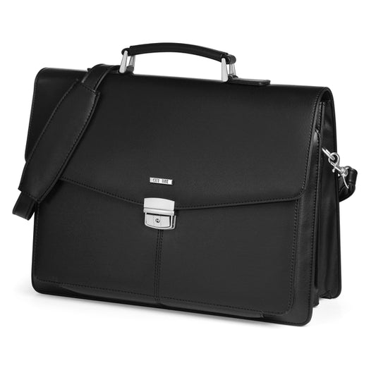 ARTICOLI REGALO-COD 85665- CARTELLA SIMILPELLE NERO- 41x32x16