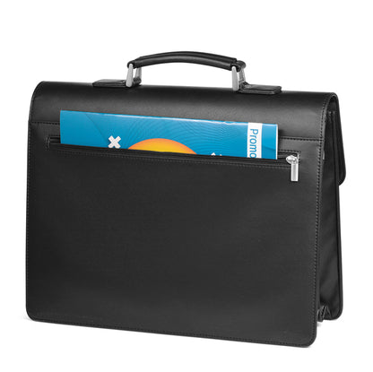 Borsa City Time in Similpelle – Cartella da Lavoro, Nero