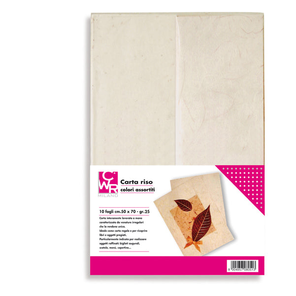 Carta Riso 50 x 70 cm  conf. 10 fogli