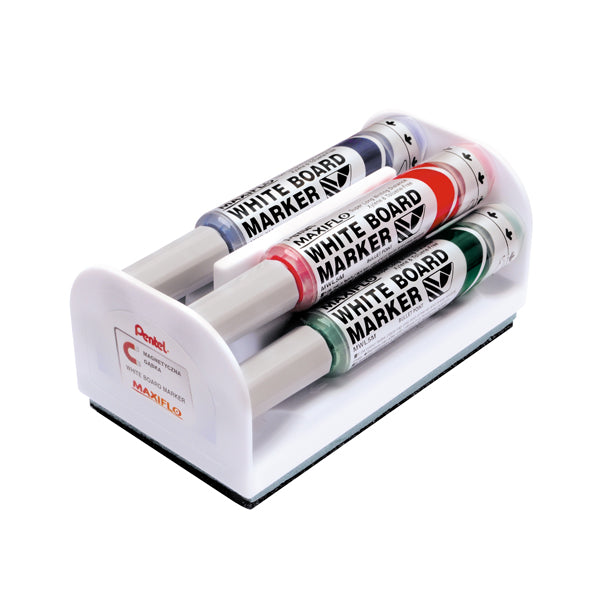 Marcatori Lavagna Bianca Maxiflo Liquid Ink con Cancellino Set 4+1 – Pentel