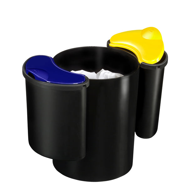 Cestino raccolta differenziata 516 CEP, 16 + 2 x 4,5 L, nero giallo blu