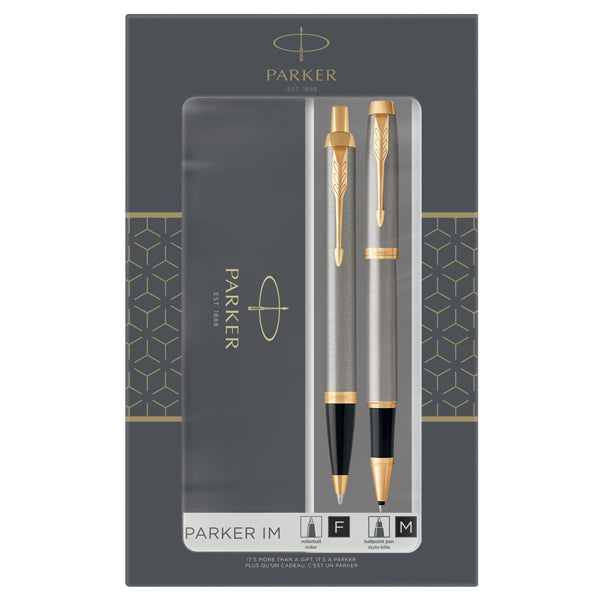 Gift Set Parker IM – Penna a Sfera + Roller Brushed Metal GT