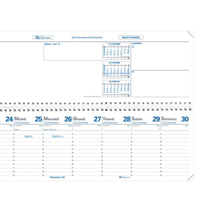 AGENDA QUO VADIS PLANNING 30x10 AGENDASCOP 2026 SPIRALATA