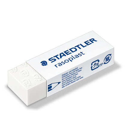 Gomma Rasoplast 63x13x23 mm - bianco per matita - box 20 pezzi Staedtler