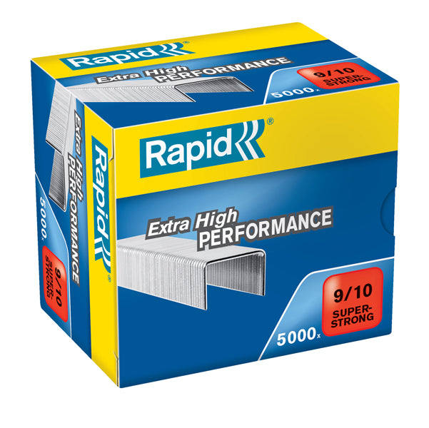 Punti Rapid Super Strong 9/10 alti spessori - acciaio zincato - conf. 5000 pezzi - Rapid