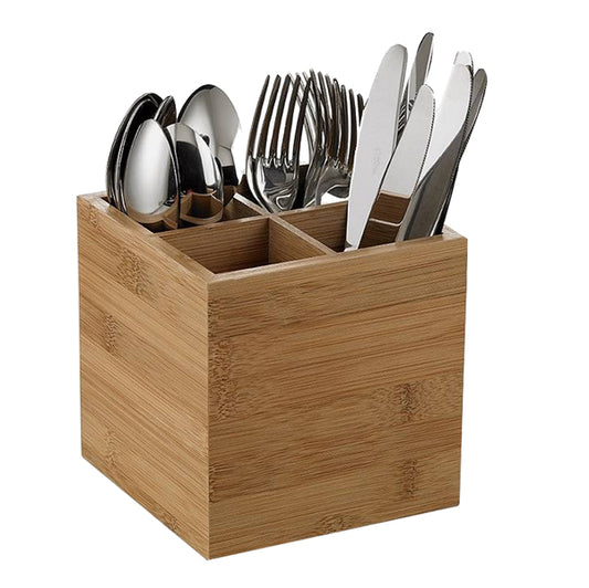 Portaposate Bamboo Naturale Quadrato 15x15x15 cm HoReCa Bar Buffet - Leone