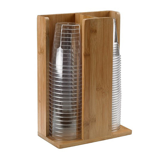 Portabicchieri Bamboo Naturale 21x11x30 cm HoReCa Bar Buffet - Leone