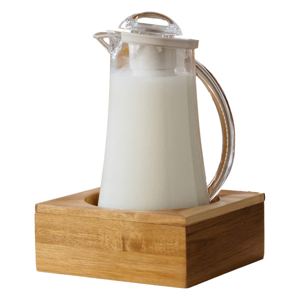 Supporto caraffa in bamboo naturale 20x20x8 cm - Leone