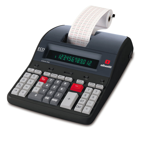 Calcolatrice scrivente da tavolo logos 912 – olivetti